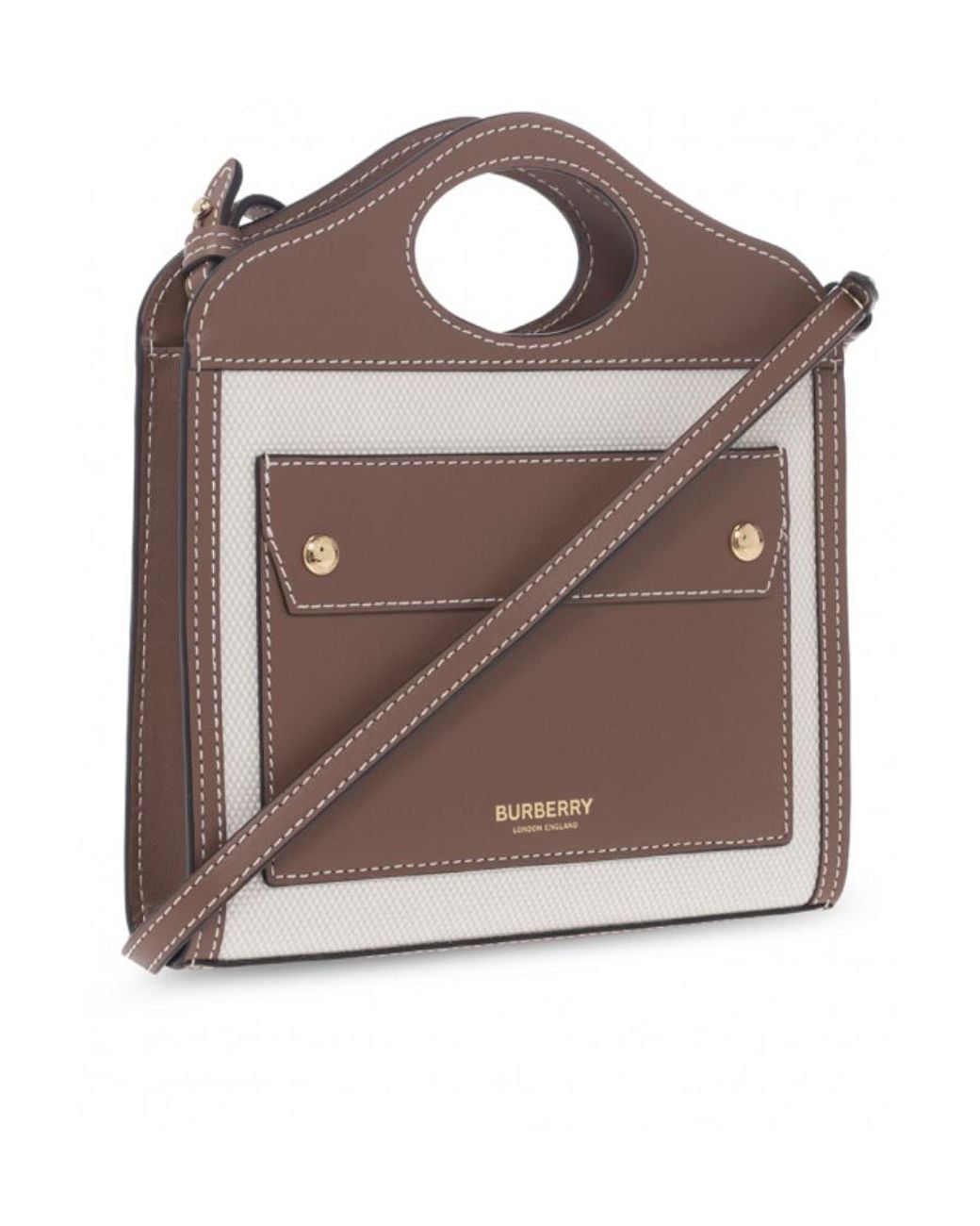 Burberry Brown Micro Two-Toned Crossbody Bag
