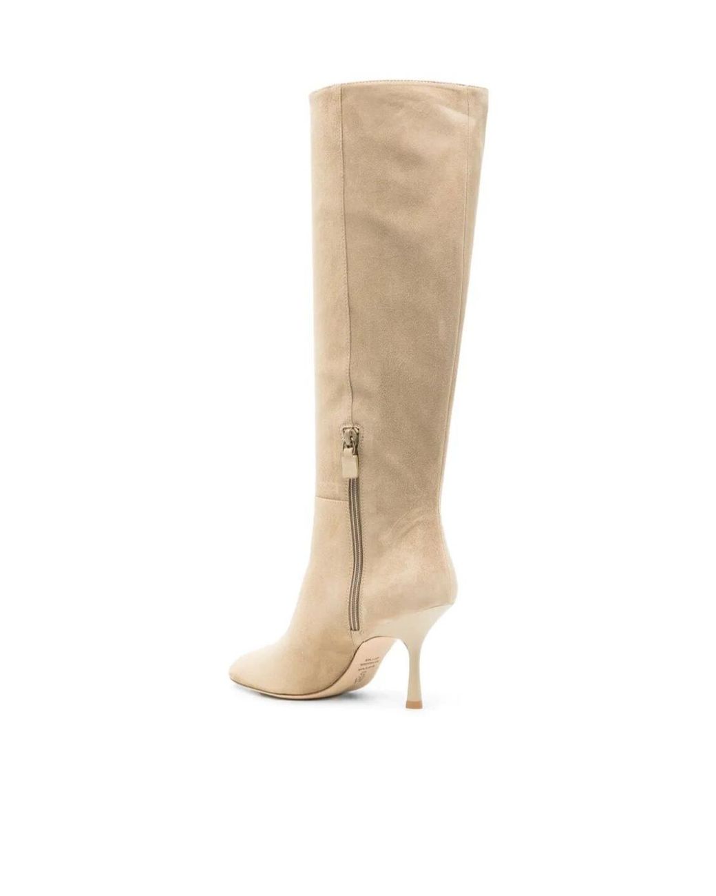 Stuart Weitzman Natural Suede Pointed-Toe Boots