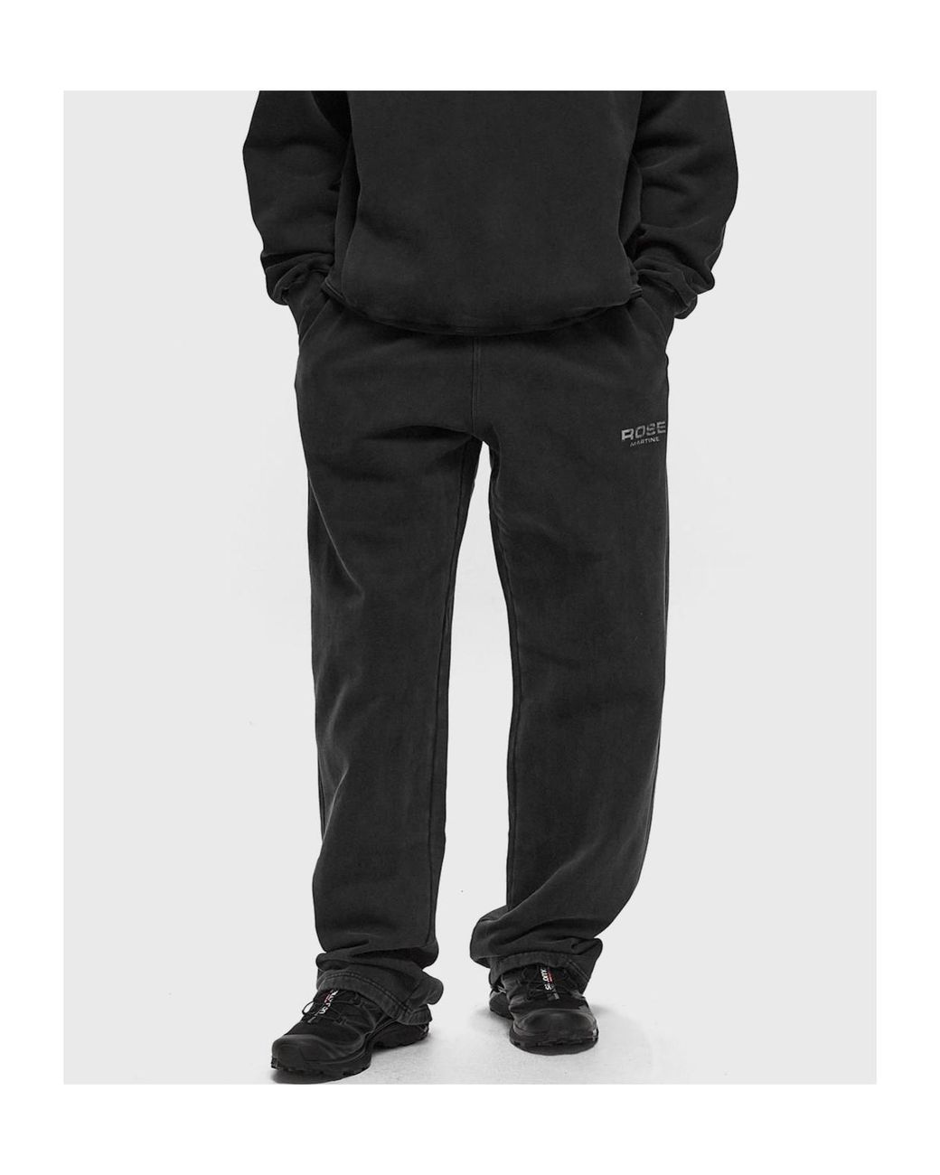 Martine Rose Black Logo Printed Jersey Track Pants for men