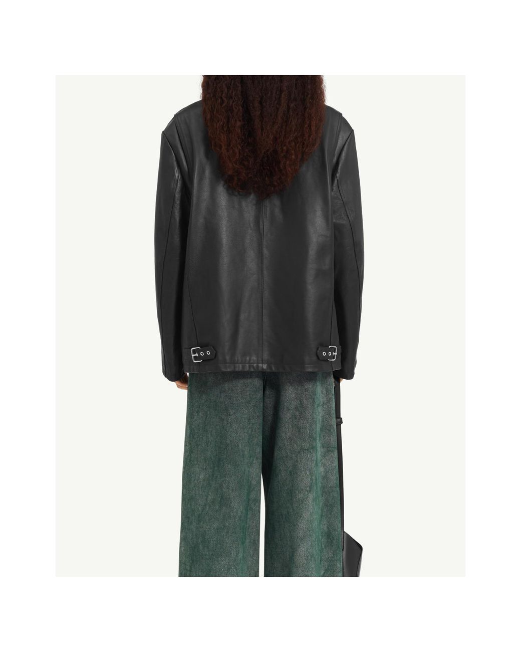 MM6 by Maison Margiela Black Leather Jacket