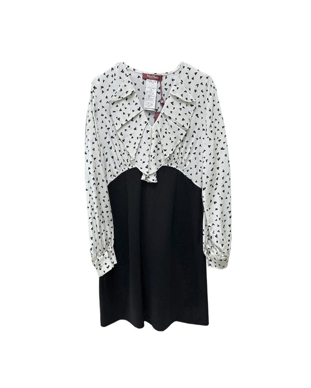 Max Mara White Long-Sleeved Dress