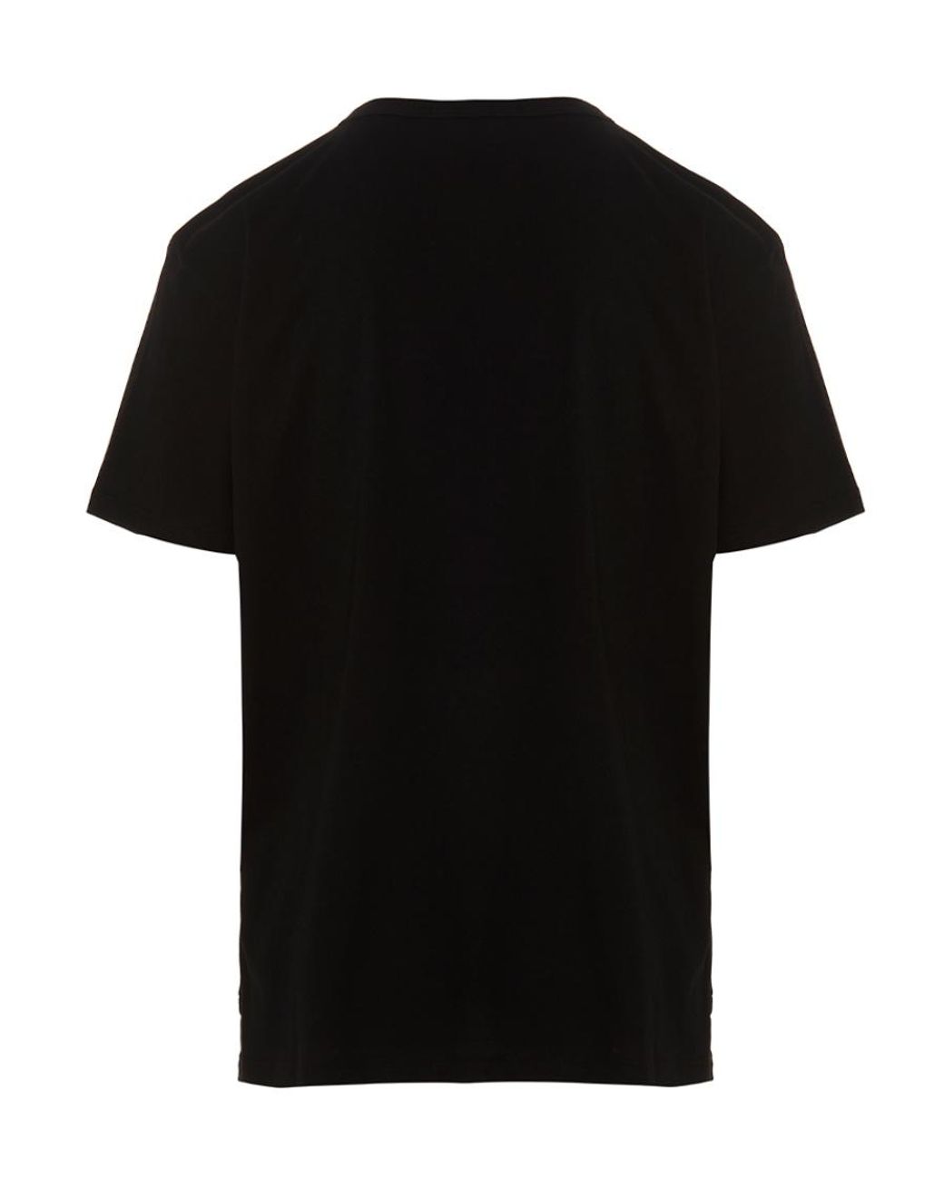 McQueen Black Logo Printed Crewneck T-Shirt for men