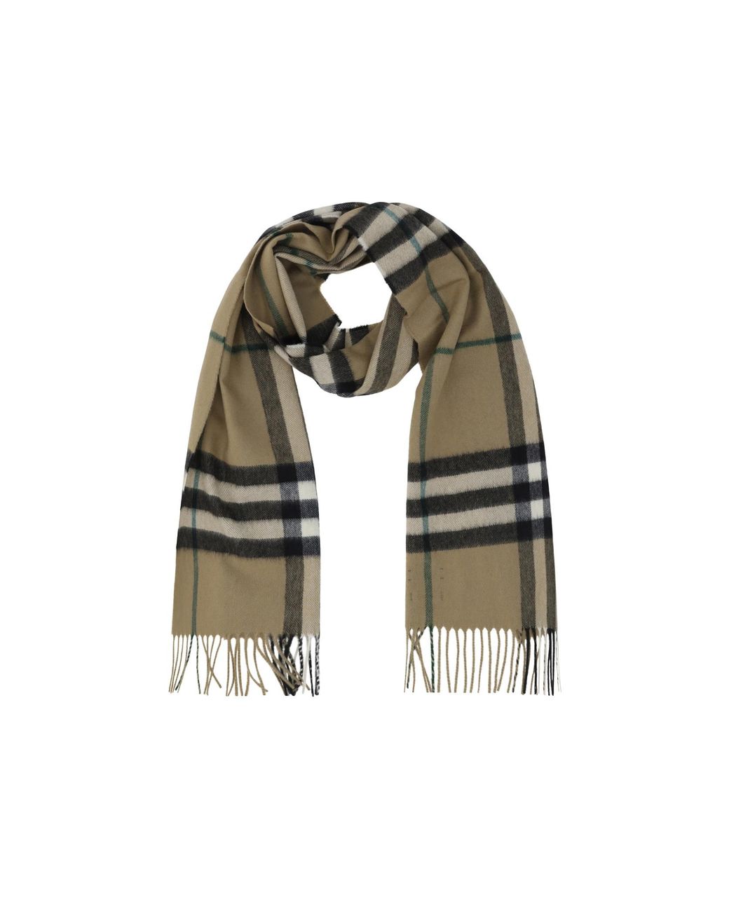 Burberry Multicolor Checked Fringed-Edge Scarf for men