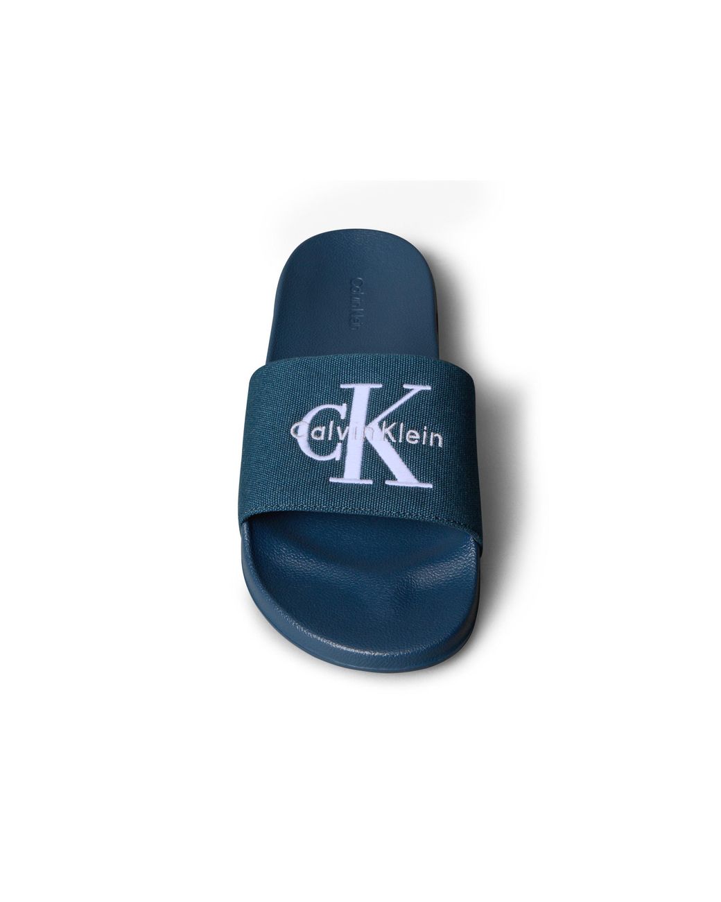Calvin Klein Blue Solid Color Pool Sliders for men