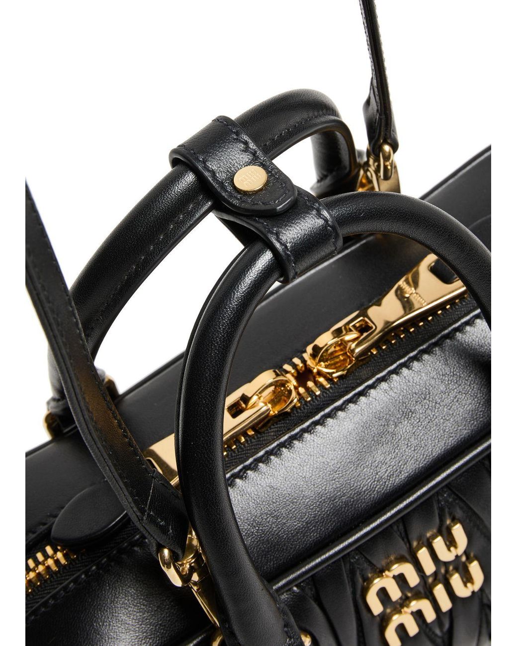 Miu Miu Black Zipper Shoulder Bag
