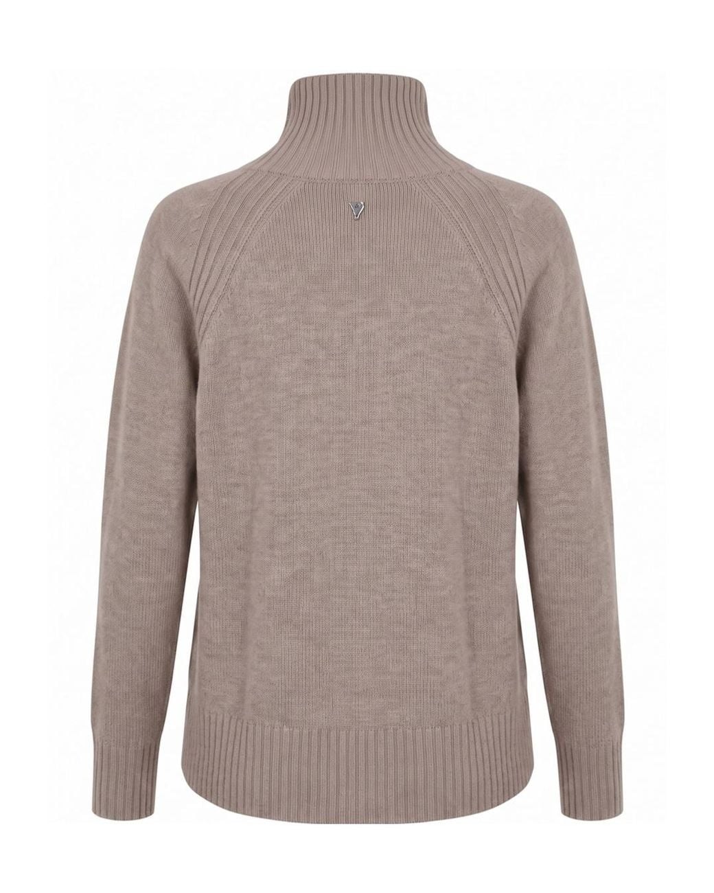 Dondup Brown Ribbed-Knit Roll-Neck Sweater