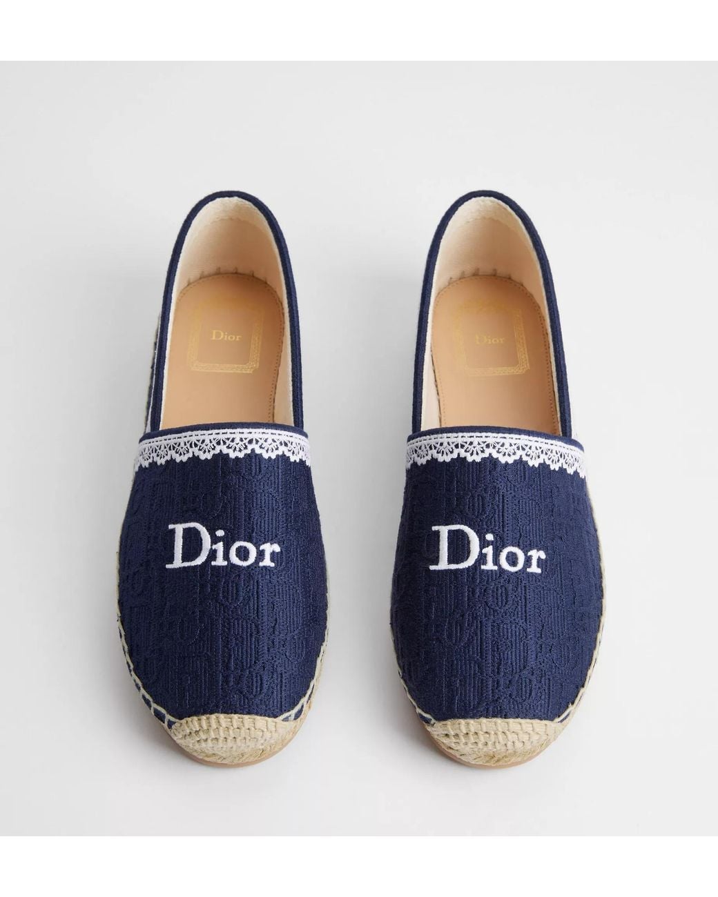 Dior Blue Dentelle Espadrille
