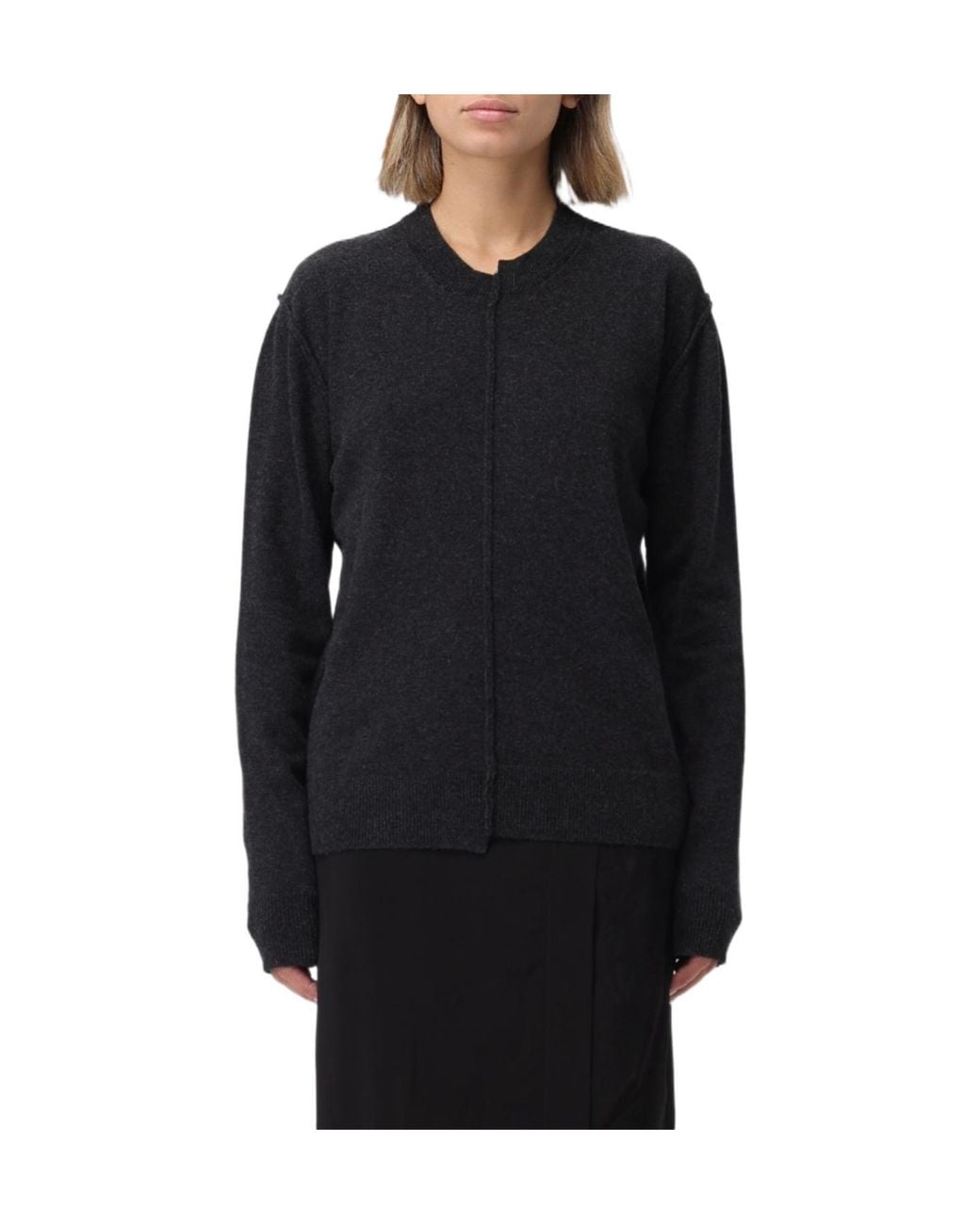 Uma Wang Black Asymmetric Cashmere Jumper