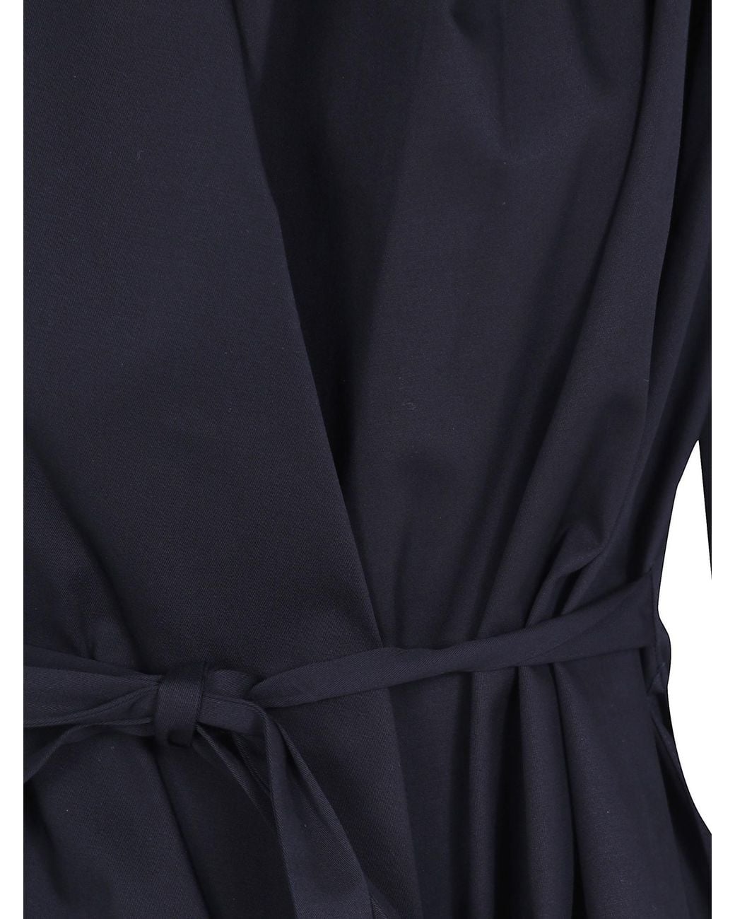Maria Calderara Blue Twill Draped Shirt