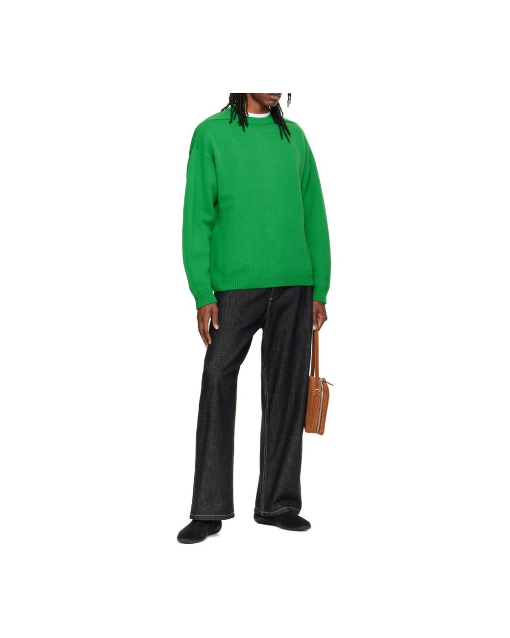 Studio Nicholson Green Hemyl Knitted Sweater for men