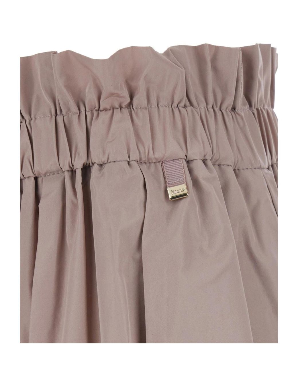 Herno Brown Long Skirt With Logo