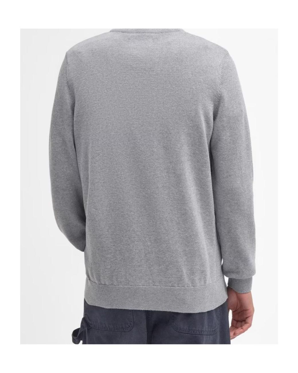 Barbour Gray Half-Zip Jumper for men