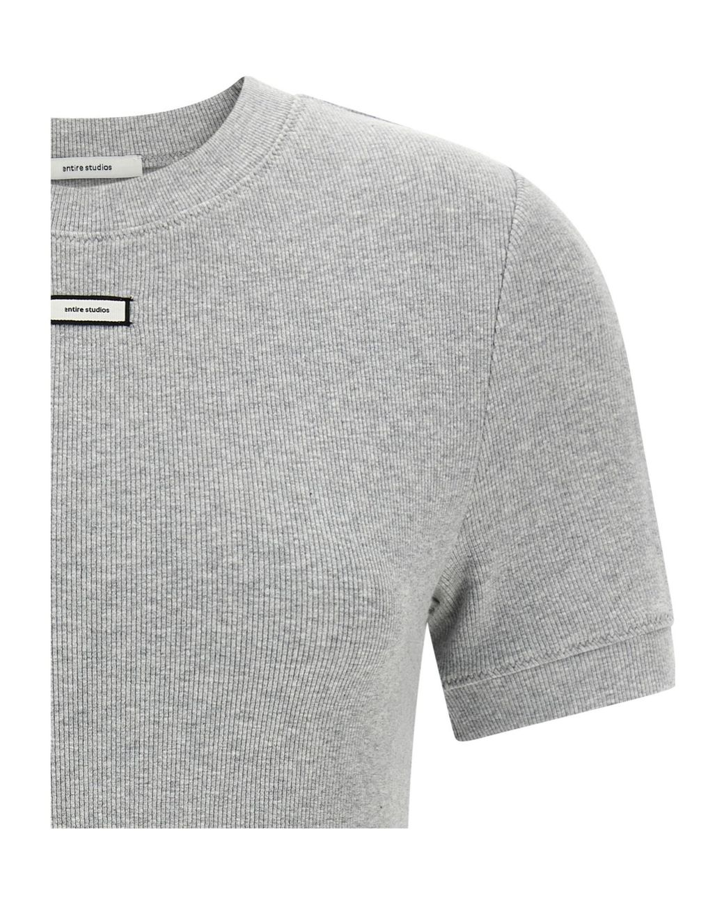 Entire studios Gray Logo Ribbed T-Shirt
