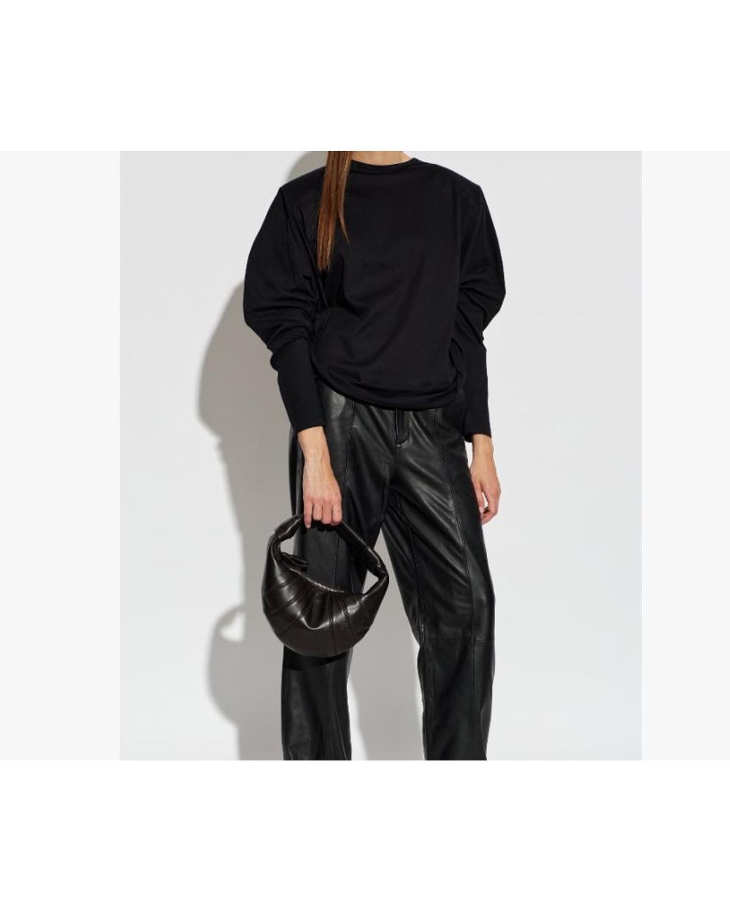 IRO Black Crew Neck Long-Sleeved T-Shirt