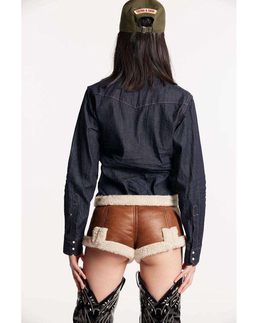 DSquared² Brown Side-Zip Shorts