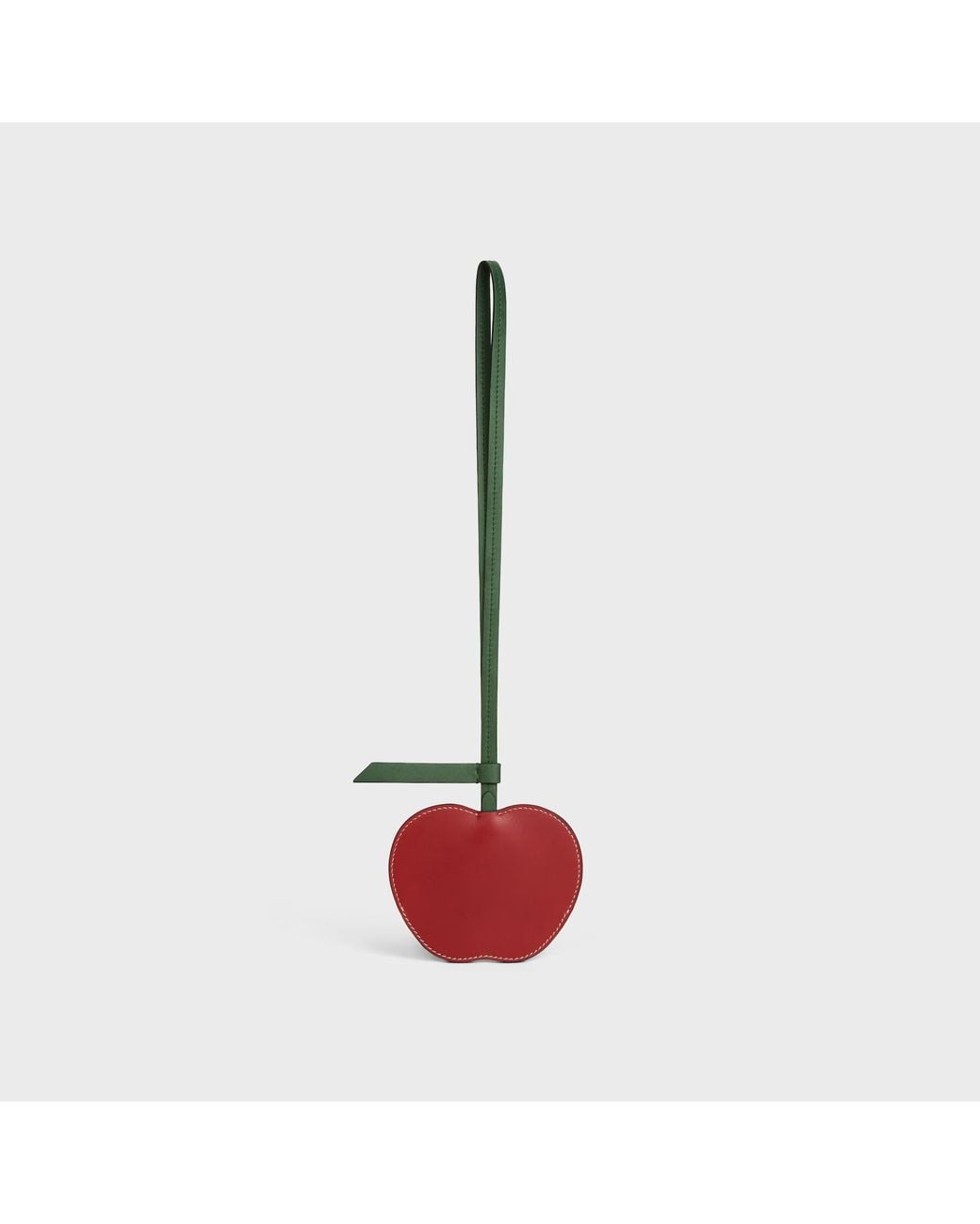 Céline White Apple Keyring