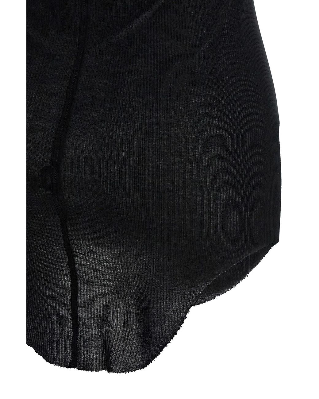 Rick Owens Black Viscose Tank Tops