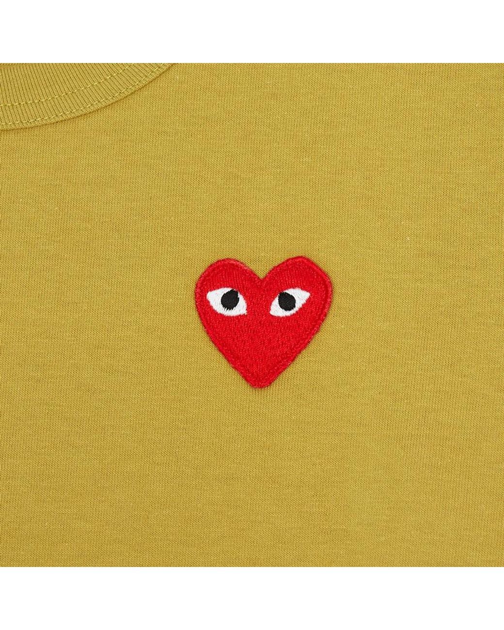 Comme des Garçons Yellow Crew Neck T-Shirt