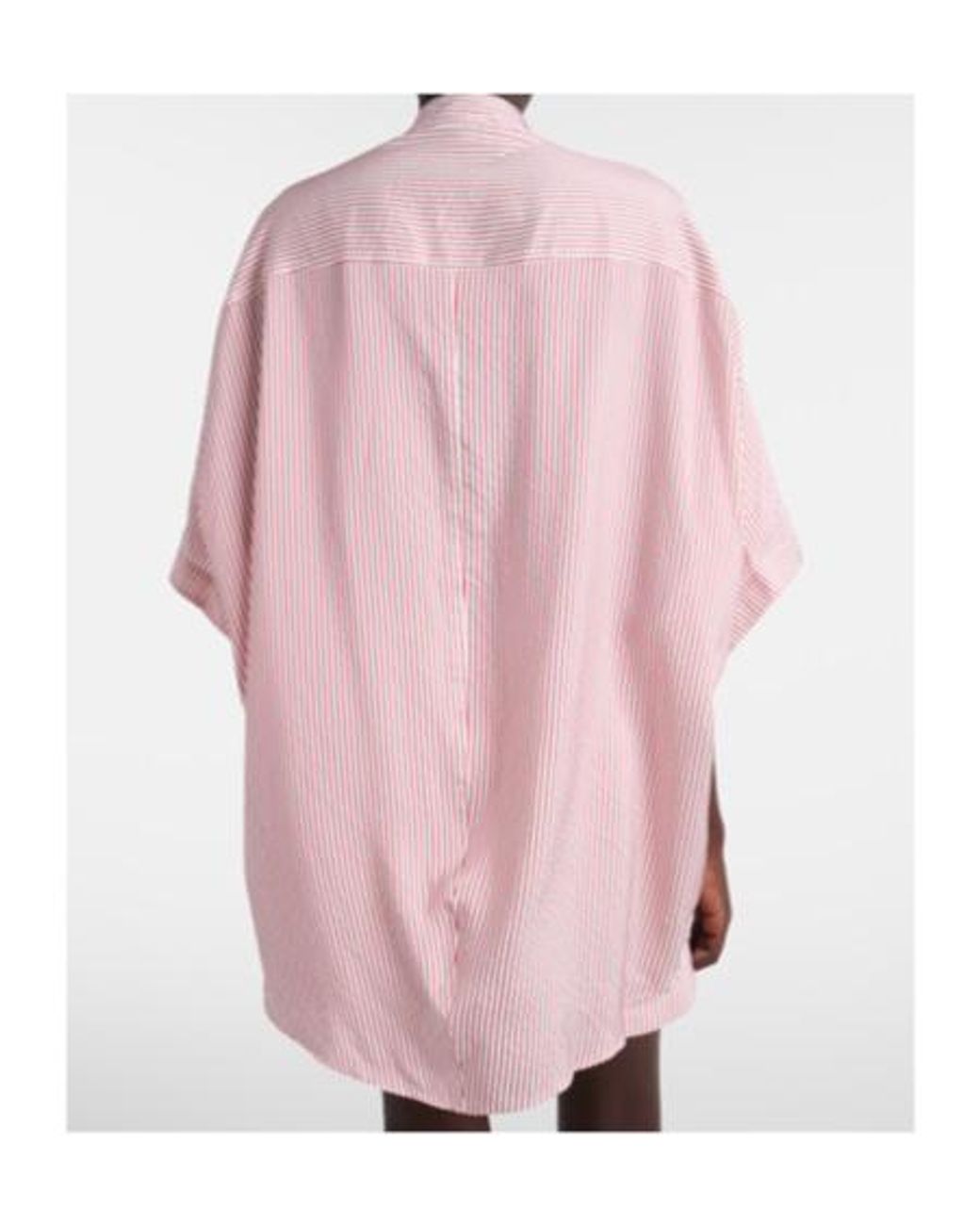 Stella McCartney Pink Striped Silk Shirt