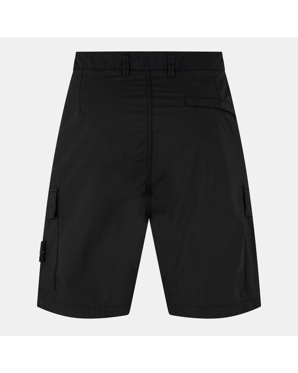 Stone Island Black Tela Cargo Shorts for men