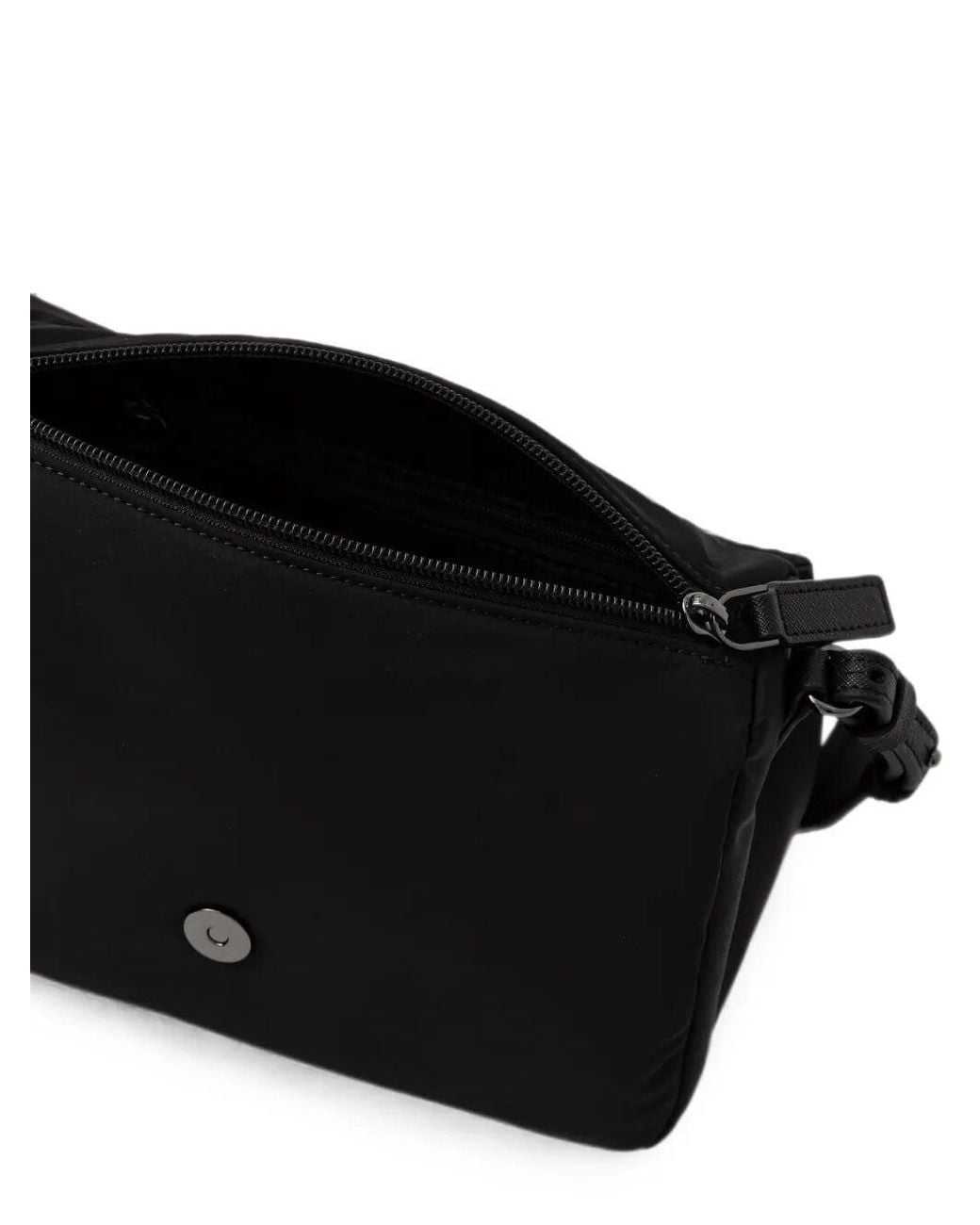 Emporio Armani Black Logo-Plaque Messenger Bag for men