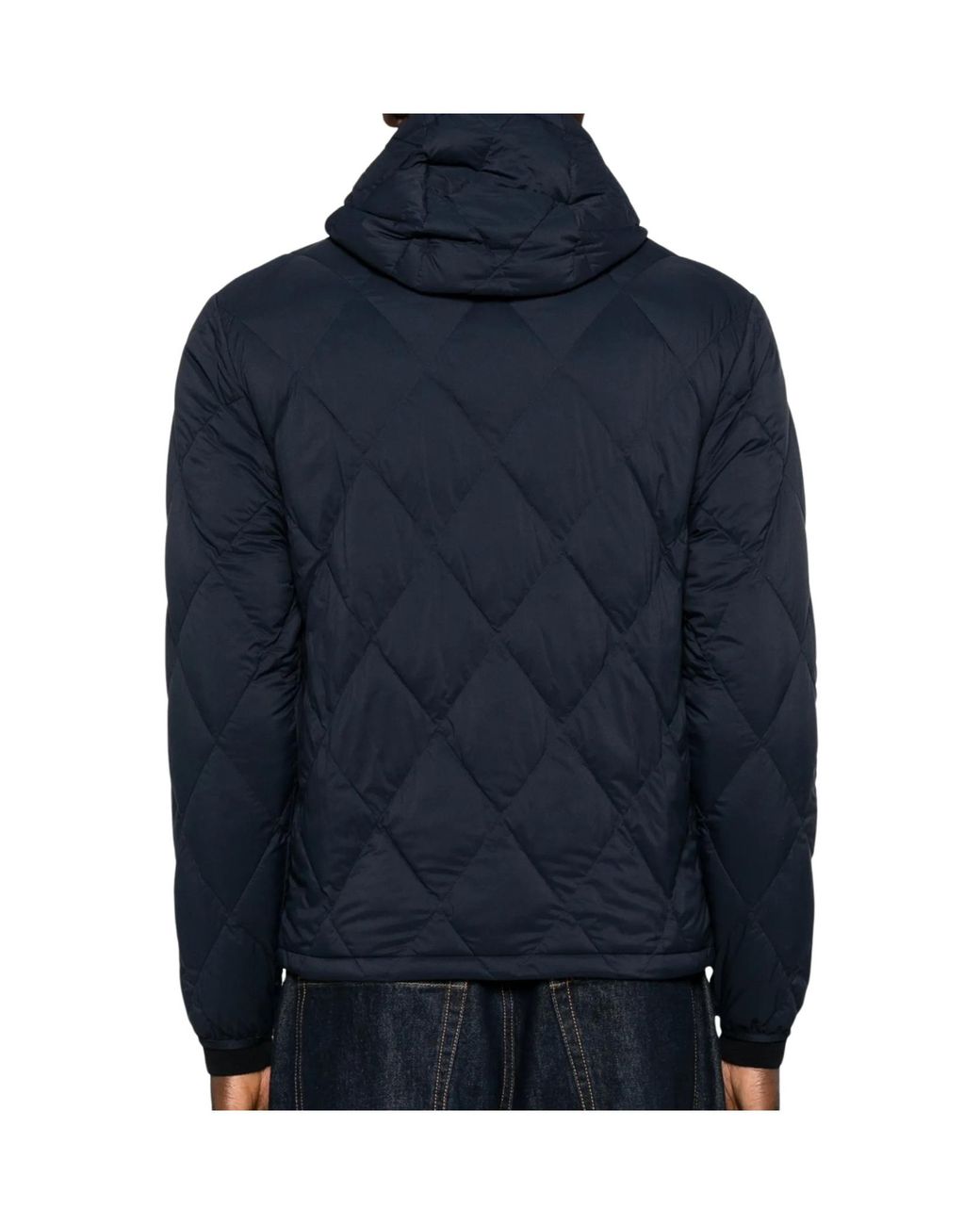 Burberry Blue Hescott Quilted Hooded Jacket for men