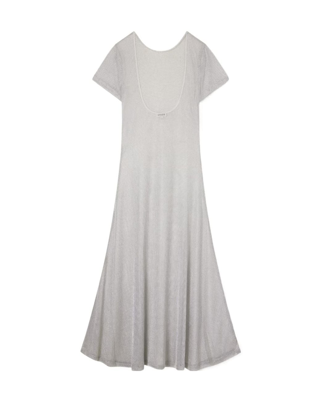 Staud Gray Zinc Metallic Knitted Coverup