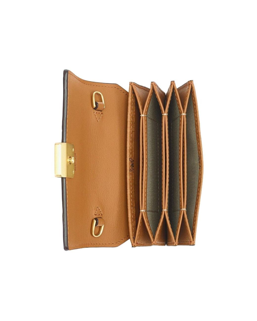 MCM Metallic Aren Visetos Chain Link Wallet