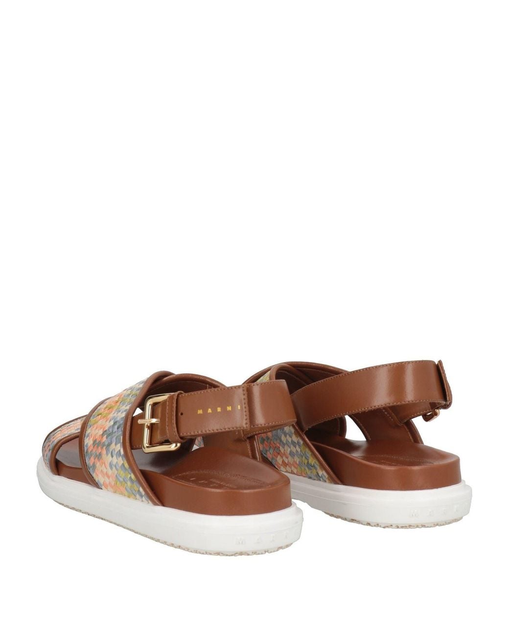 Marni Brown Casual Multi-Color Sandals