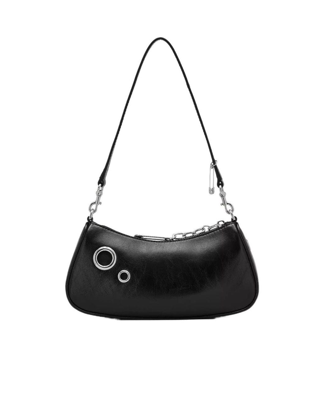 Marc Jacobs Black The Grommet Charm Shoulder Bag