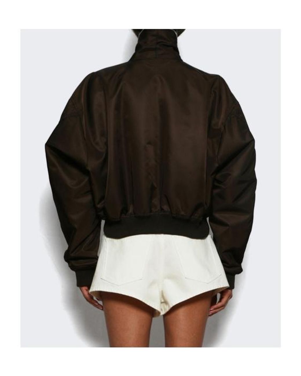 Givenchy Brown Zip-Up Shawl Collar Bomber Jacket