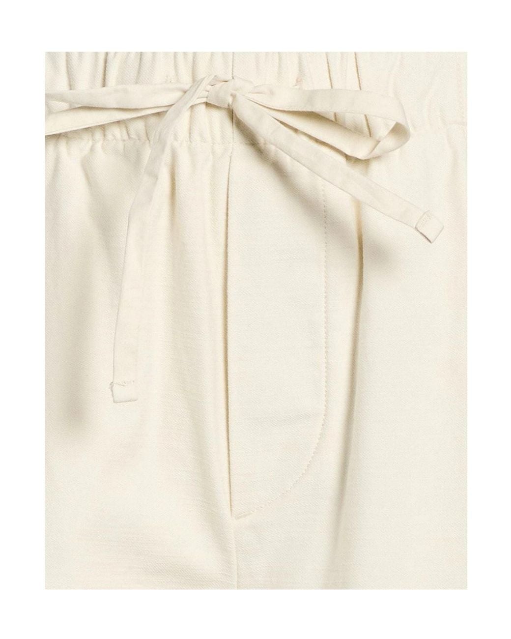 Rag & Bone White Plain Colour Wide-Leg Trousers