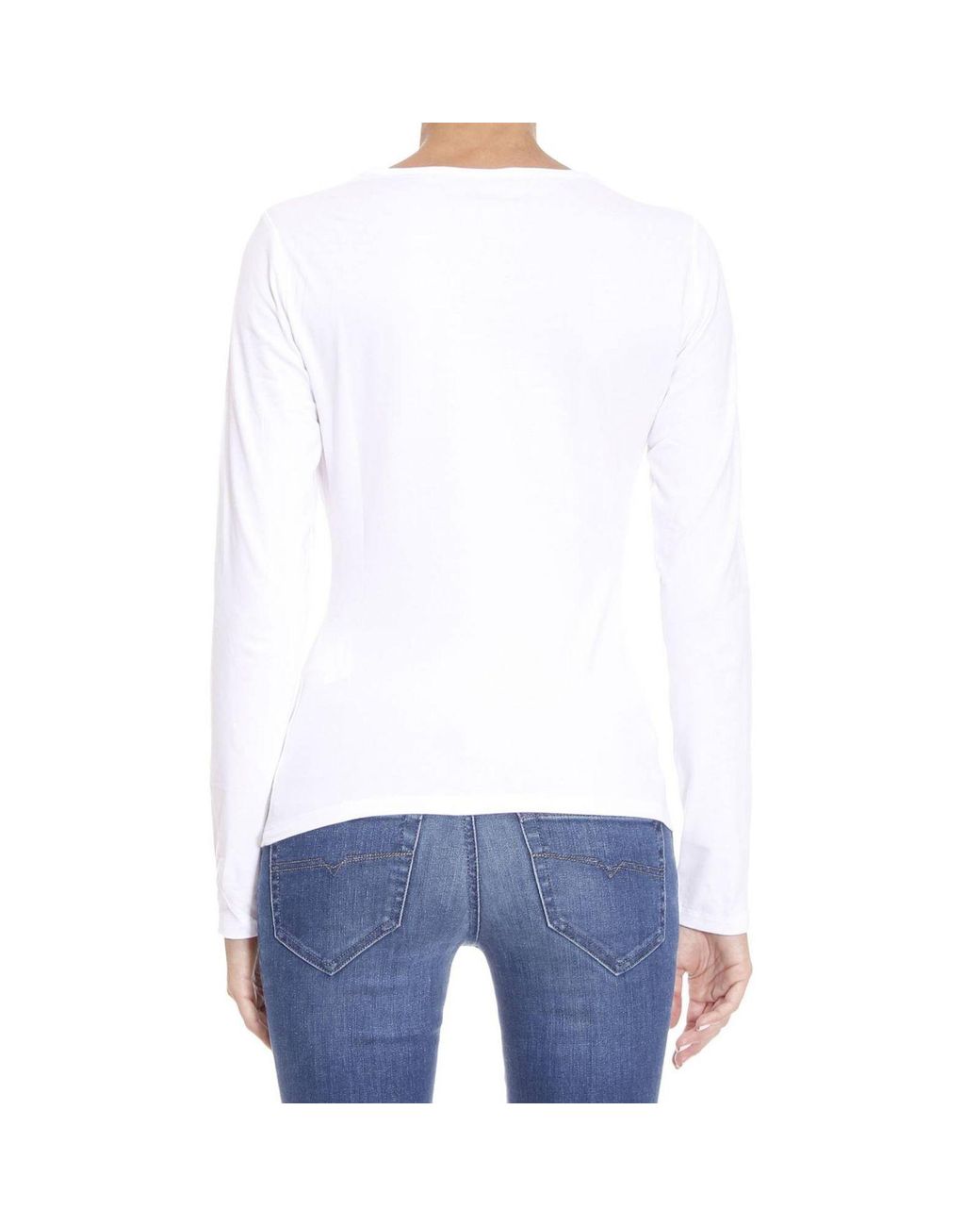 Armani Jeans White Logo Detail T-Shirt