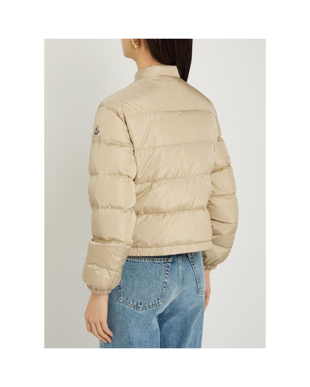Moncler Natural Cropped Down Jacket