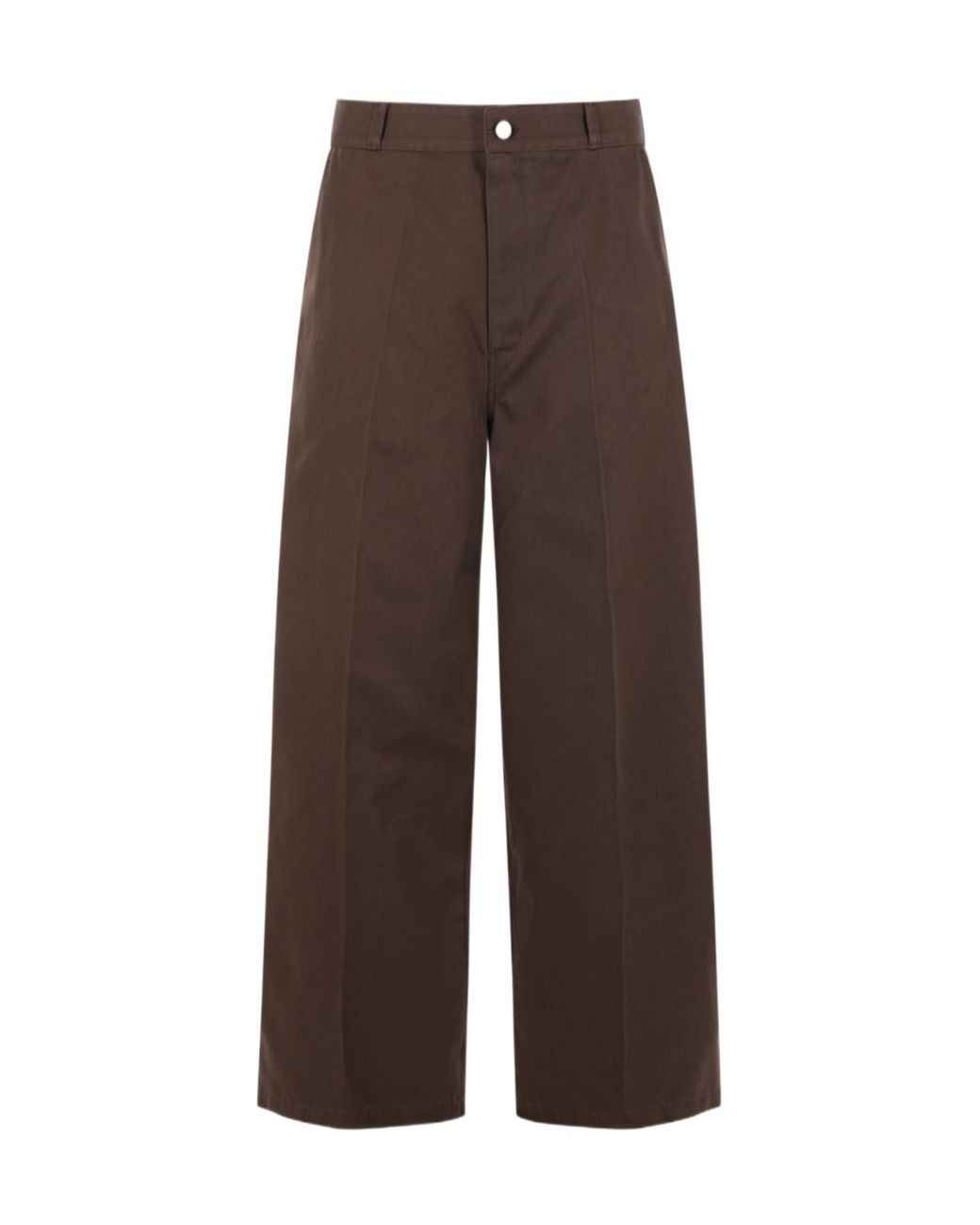 Lemaire Brown Barrel Pants for men