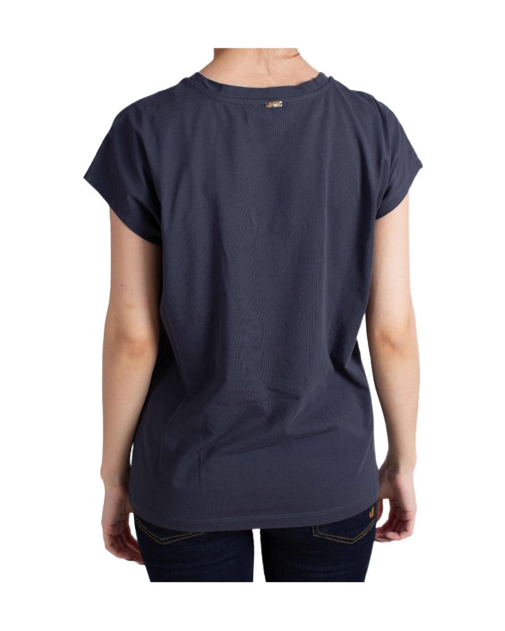 Herno Blue Logo-Embellished Crewneck T-Shirt
