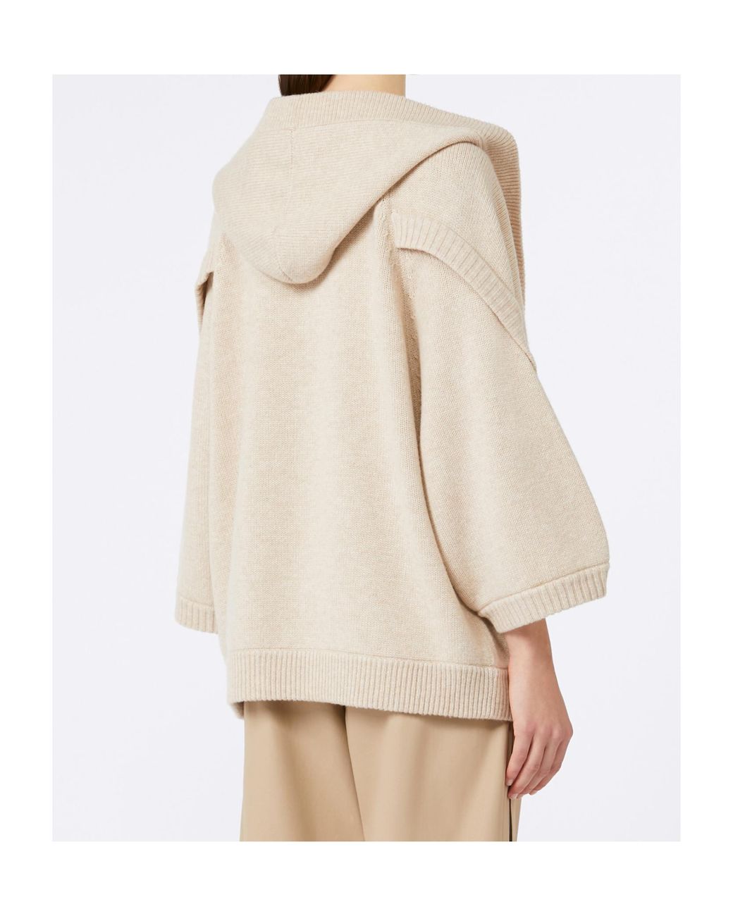 Max Mara Natural Vals Button Detailed Open-Front Cardigan