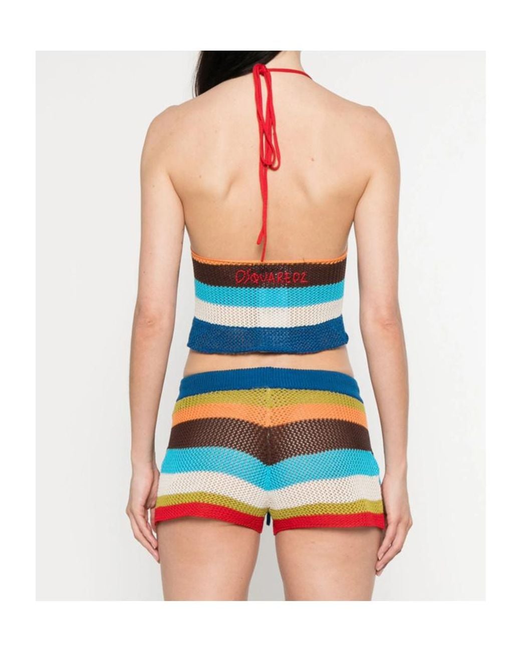 DSquared² Blue サマーラバーズ ニット ホルターネック トップ