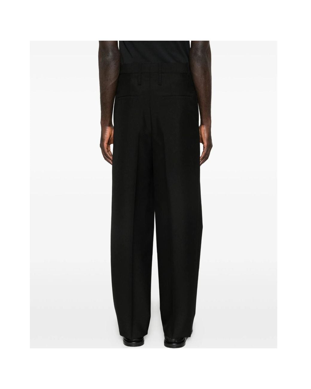 Jil Sander Black Casual Trousers With Belt Loops for men