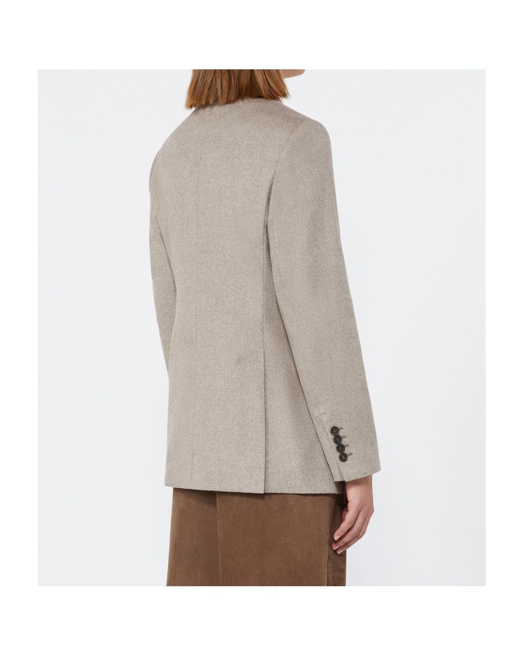 Max Mara Natural Mstvenere Double-Breasted Blazer