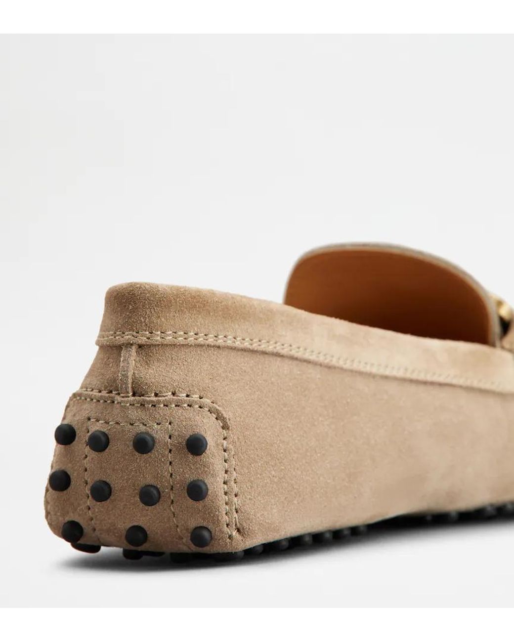 Tod's Brown Kate Gommino Suede Loafers