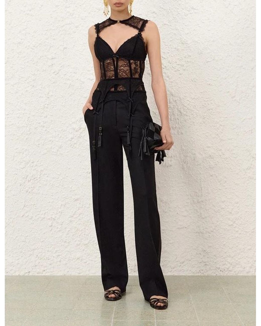 Zimmermann Black Straight-Leg Casual Trousers