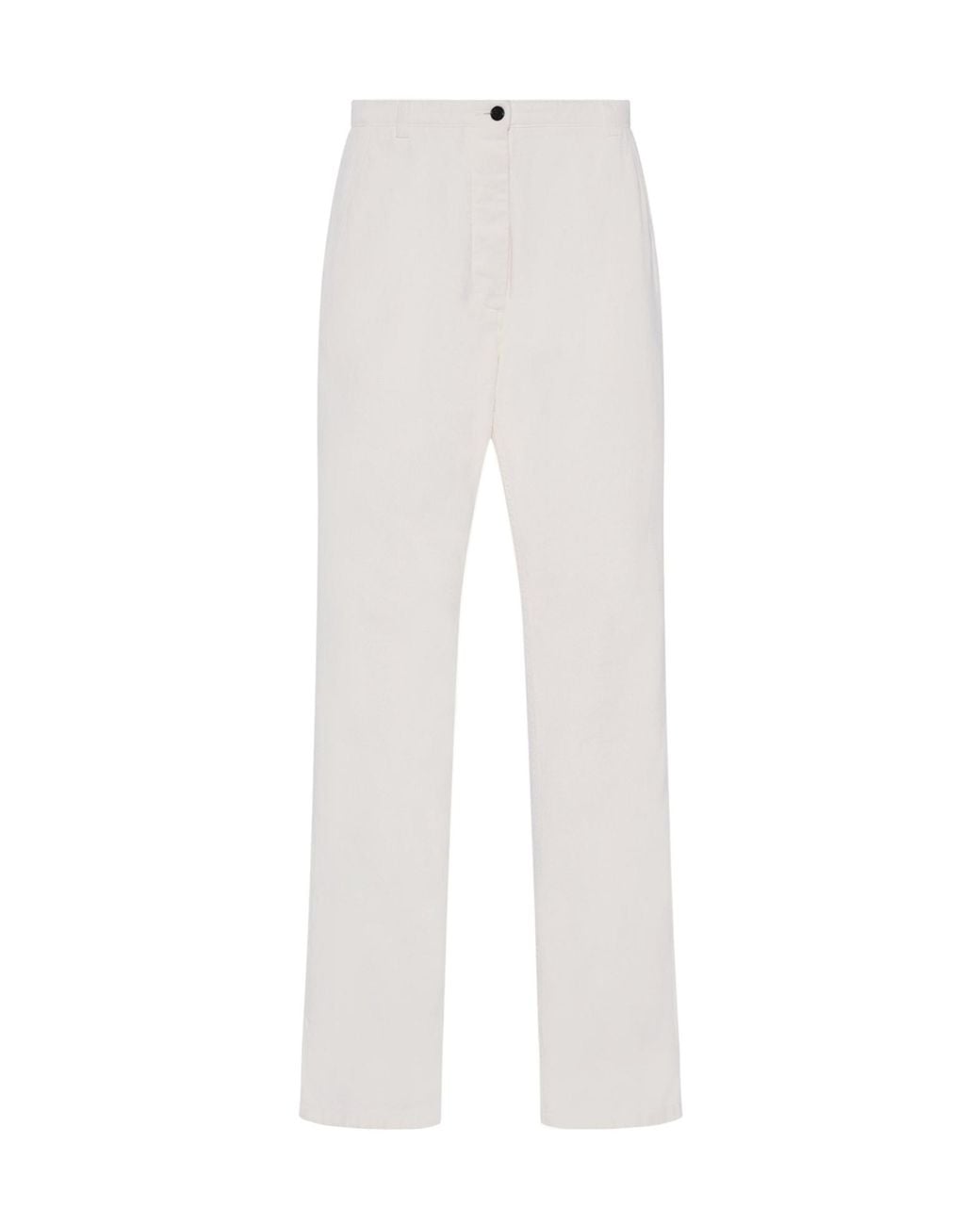 The Row White Berit Straight-Leg Trousers