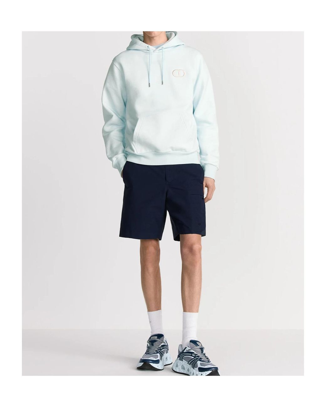 Dior Blue Cd Icon Hooded Sweatshirt for men