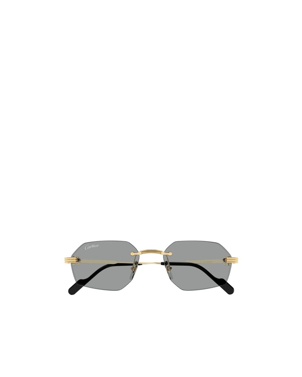 Cartier Metallic Geometric Frame Sunglasses for men