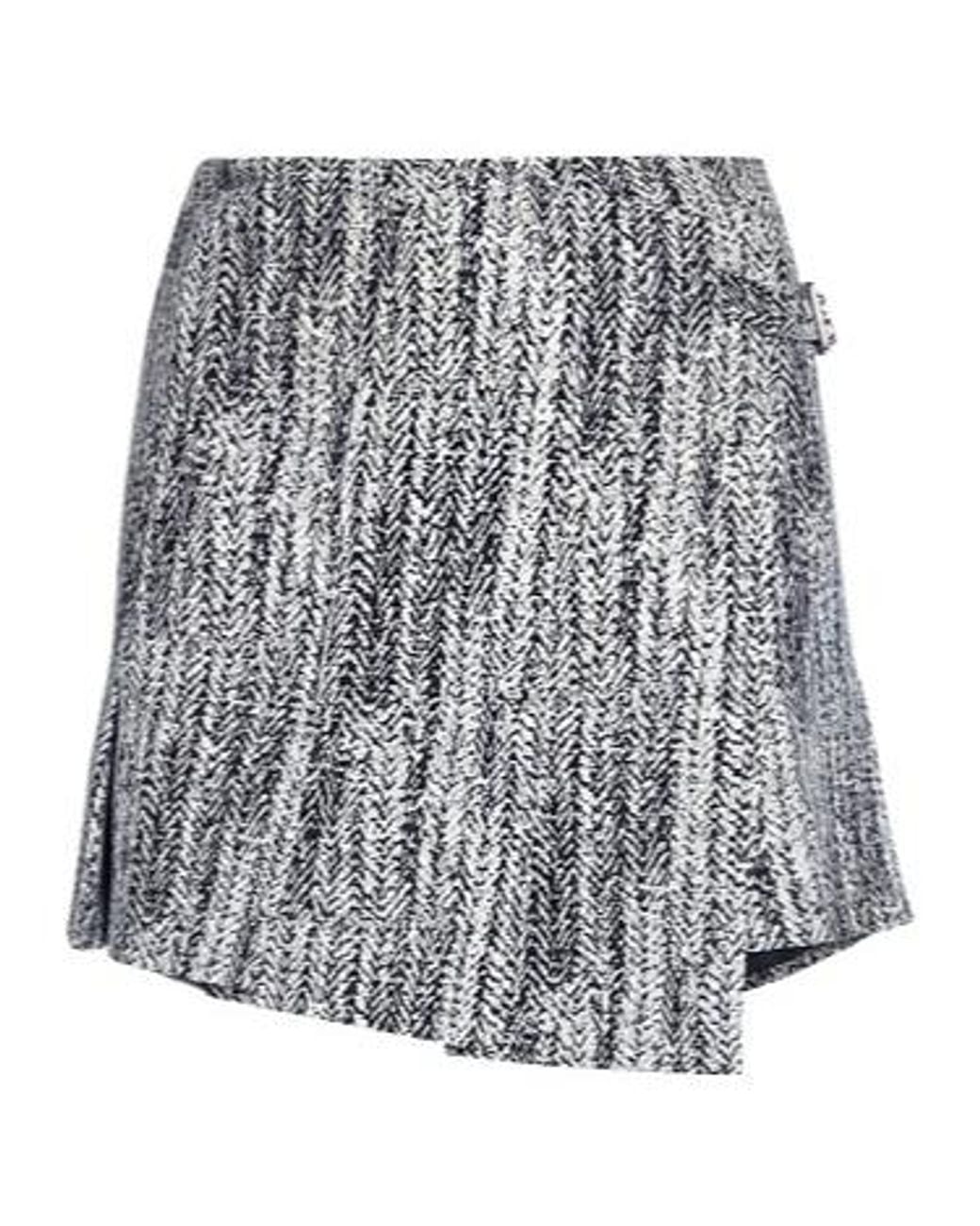 Ganni Gray Woolen Wrapped Skirt