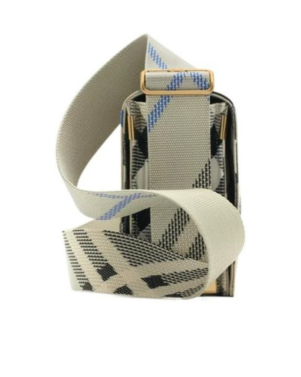 Burberry Green Trench Checked Foldover-Top Crossbody Bag for men