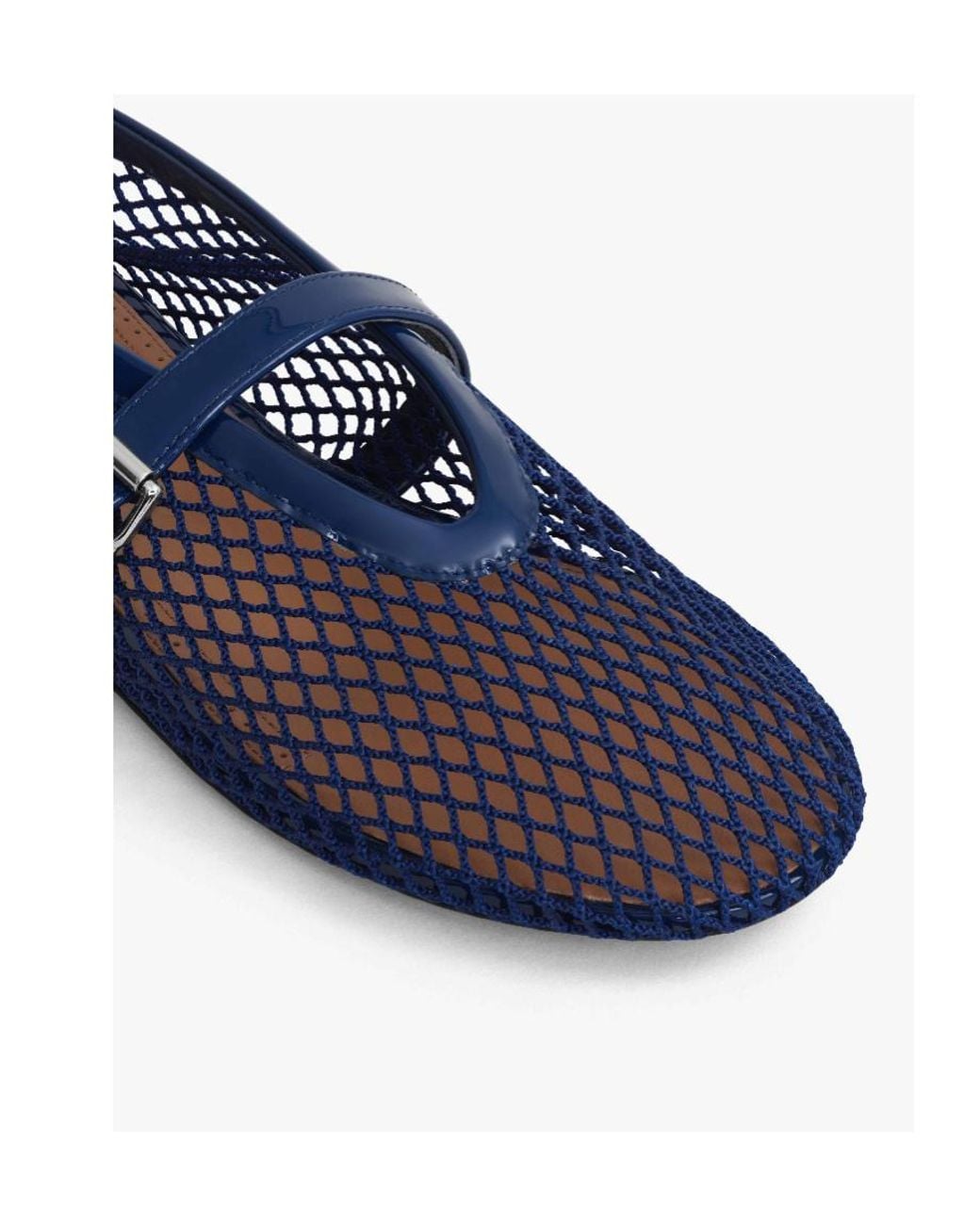 Alaïa Blue Alaïa Fishnet Ballet Flats