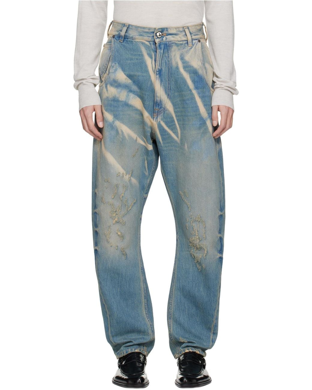 Vivienne Westwood Blue Mid-Rise Straight-Leg Jeans for men