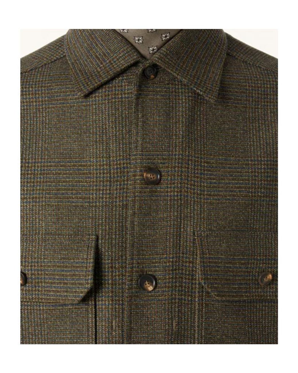 Loro Piana Green Ambrose Overshirt for men